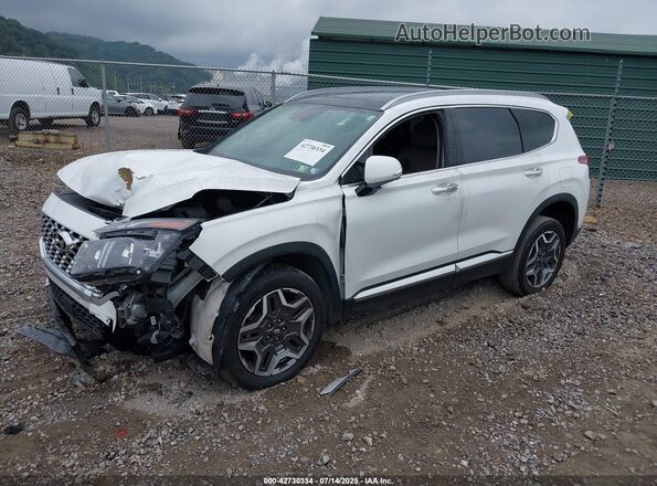 KM8S7DA2XPU097556 2023 HYUNDAI SANTA FE PLUG-IN HYBRID White Vista tres cuartos delantera izquierda