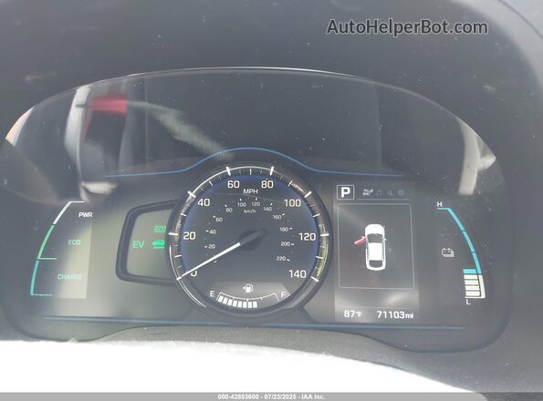 KMHC65LD3KU185157 2019 HYUNDAI IONIQ PLUG-IN HYBRID Серебряный Вид задних сидений