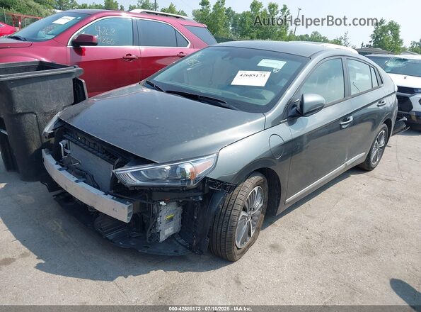 KMHC65LD9MU261564 2021 HYUNDAI IONIQ PLUG-IN HYBRID Gray Vista tres cuartos delantera izquierda