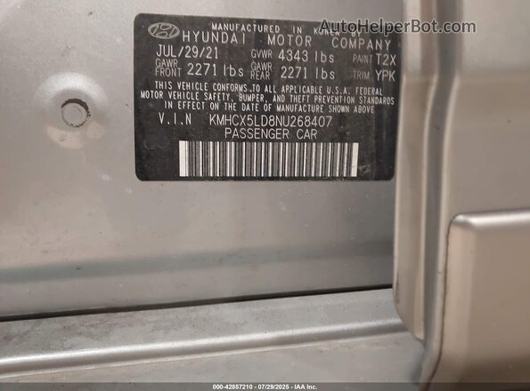 KMHCX5LD8NU268407 2022 HYUNDAI IONIQ PLUG-IN HYBRID Gray ძრავის განყოფილების ხედი