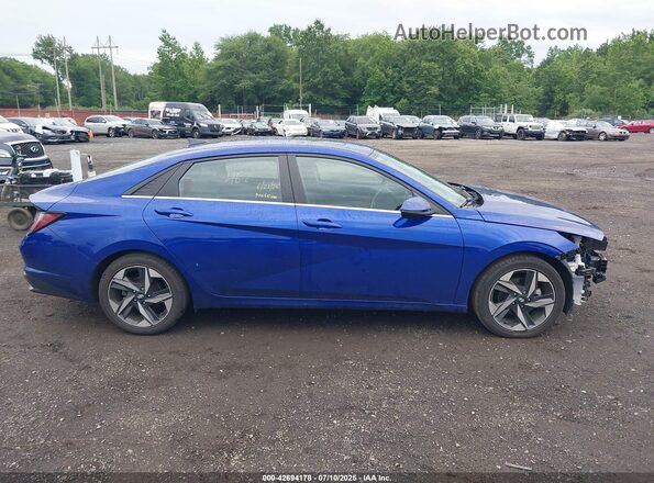 KMHLN4AJ8NU014690 2022 HYUNDAI ELANTRA HYBRID Blue 