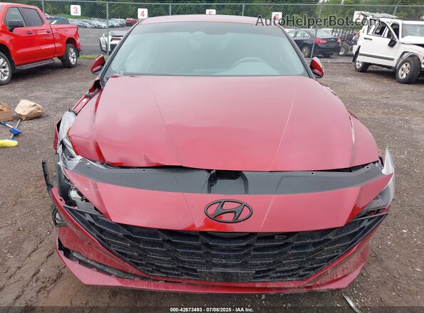 KMHLS4AG1PU589536 2023 HYUNDAI ELANTRA Red Սարքավորումների վահանակի տեսք