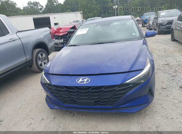 KMHLS4AG4MU190695 2021 HYUNDAI ELANTRA Blue Սարքավորումների վահանակի տեսք