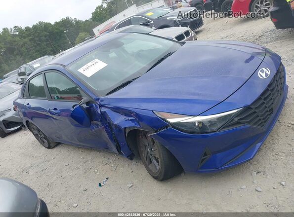 KMHLS4AG4MU190695 2021 HYUNDAI ELANTRA Blue Սալոնի հետևի տեսք