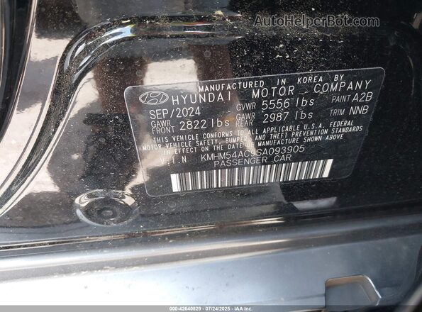 KMHM54AC9SA093905 2025 HYUNDAI IONIQ 6 Black Շարժիչի բաժամունքի տեսք