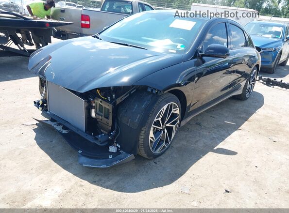 KMHM54AC9SA093905 2025 HYUNDAI IONIQ 6 Black Առջևի ձախ երեք քառորդ տեսարան