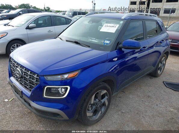 KMHRC8A34RU305475 2024 HYUNDAI VENUE Синий Передняя левая четверть