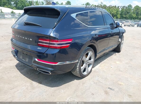 KMUHBDSB2NU101265 2022 GENESIS GV80 Blue Հետևի աջ