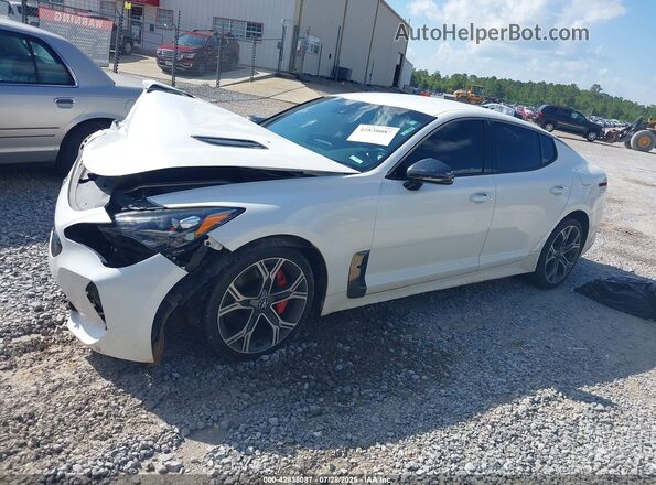 KNAE35LC8M6088067 2021 KIA STINGER White Przód lewy