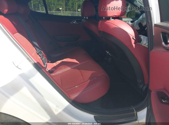 KNAE35LC8M6088067 2021 KIA STINGER White Widok naklejki z numerem VIN