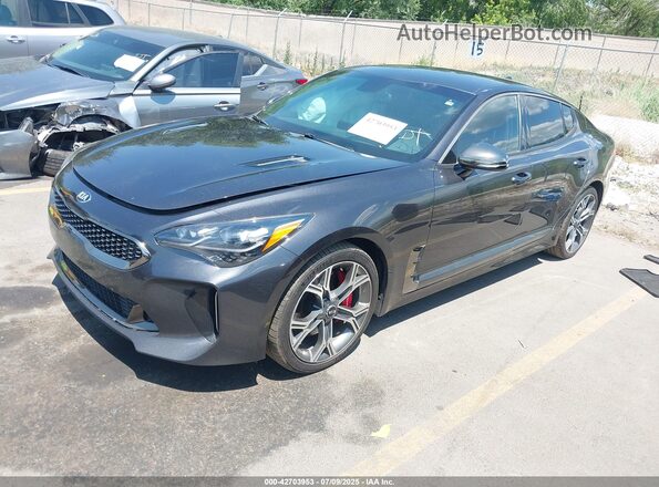 KNAE35LCXM6089446 2021 KIA STINGER Gray Przód lewy