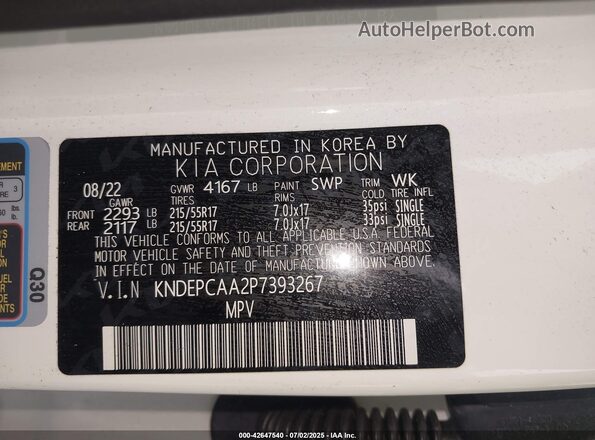 KNDEPCAA2P7393267 2023 KIA SELTOS White Vista del compartimento del motor