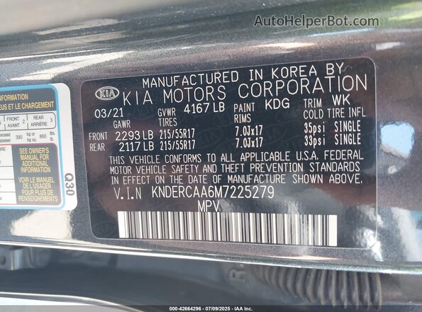 KNDERCAA6M7225279 2021 KIA SELTOS Blue 