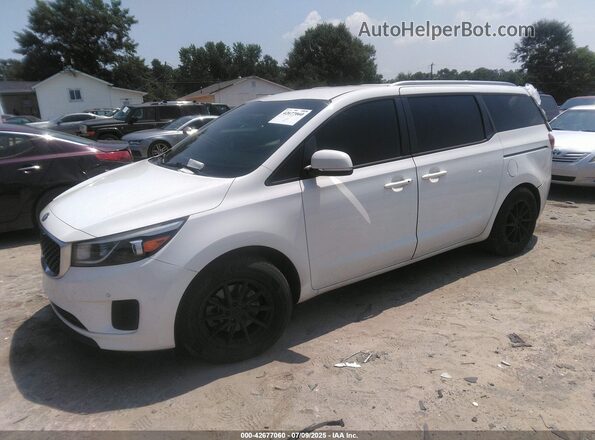 KNDMB5C17H6332877 2017 KIA SEDONA White წინა მარცხენა ხედი სამი მეოთხედიდან