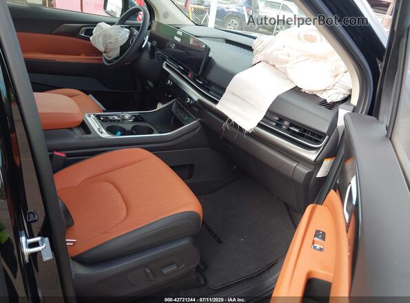 KNDNE5KA7S6079287 2025 KIA CARNIVAL MPV HYBRID Black Widok wnętrza z przodu