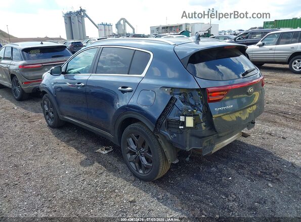 KNDP6CACXM7906127 2021 KIA SPORTAGE Dark Blue Rear left