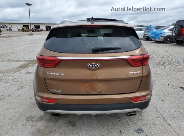 KNDPR3A68H7248296 2017 KIA SPORTAGE Tan Rear view