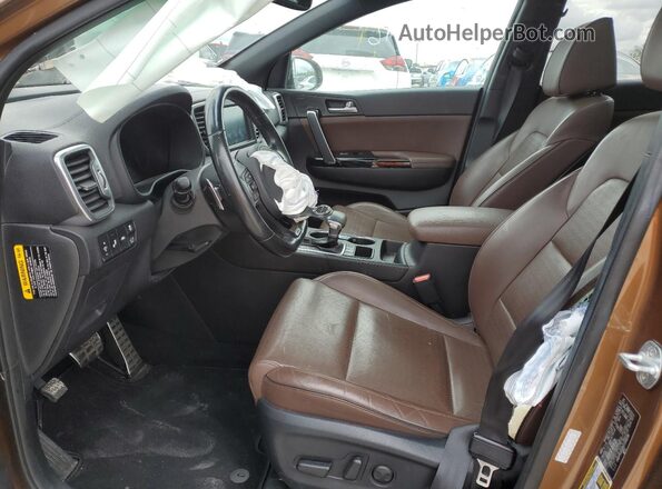 KNDPR3A68H7248296 2017 KIA SPORTAGE Tan Front interior view