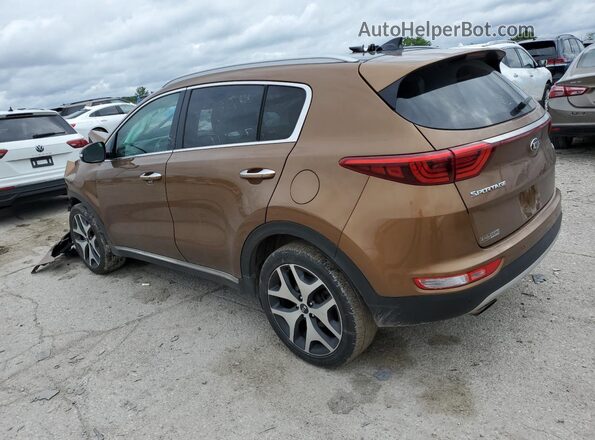 KNDPR3A68H7248296 2017 KIA SPORTAGE Tan Rear left