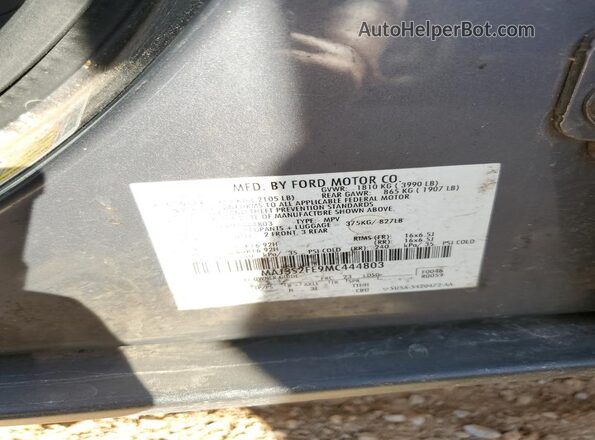 MAJ3S2FE9MC444803 2021 FORD ECOSPORT Gray Widok wnętrza 360 stopni