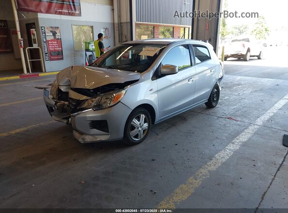 ML32AUHJ4MH007618 2021 MITSUBISHI MIRAGE Silver Առջևի ձախ երեք քառորդ տեսարան