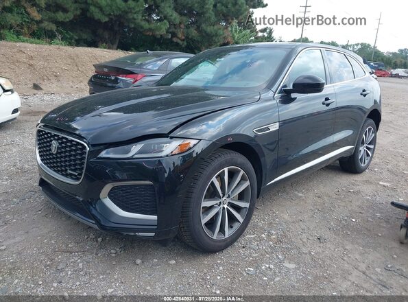 SADCT2EXXSA748908 2025 JAGUAR F-PACE Black Առջևի ձախ երեք քառորդ տեսարան