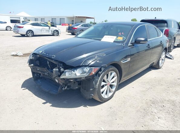 SAJBD4FX1JCY56501 2018 JAGUAR XF Black Vista tres cuartos delantera izquierda