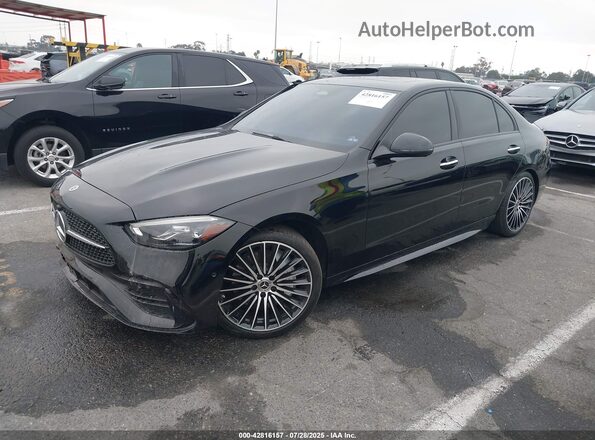 W1KAF4GB9PR128914 2023 MERCEDES-BENZ C-CLASS Black Առջևի ձախ երեք քառորդ տեսարան