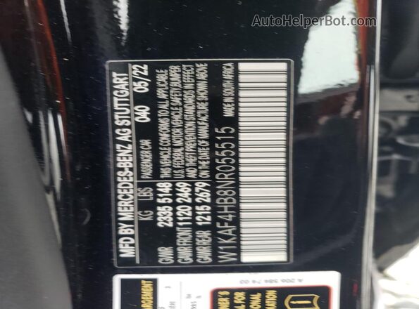 W1KAF4HB8NR055515 2022 MERCEDES-BENZ C Black 