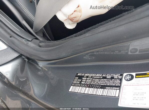 W1KPK3JAXLF172092 2020 MERCEDES-BENZ SLC 300 Gray Widok komory silnika