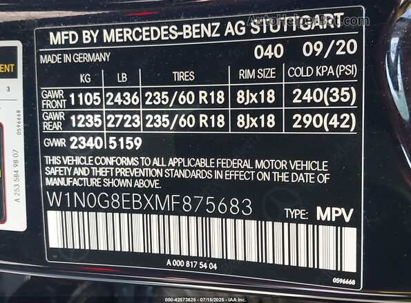 W1N0G8EBXMF875683 2021 MERCEDES-BENZ GLC 300 Black Вид підкапотного простору