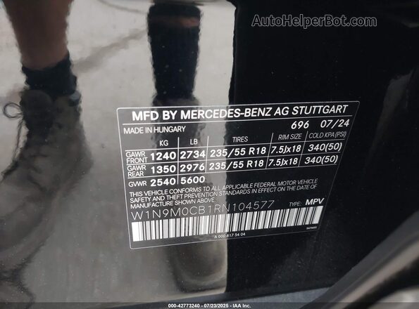 W1N9M0CB1RN104577 2024 MERCEDES-BENZ EQB 250 SUV Black 