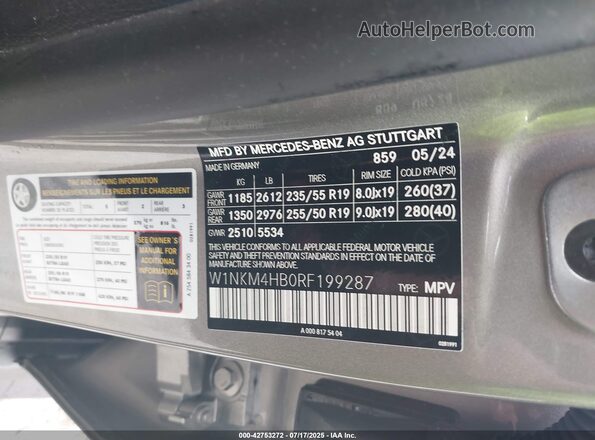 W1NKM4HB0RF199287 2024 MERCEDES-BENZ GLC-CLASS Champagne Engine compartment view
