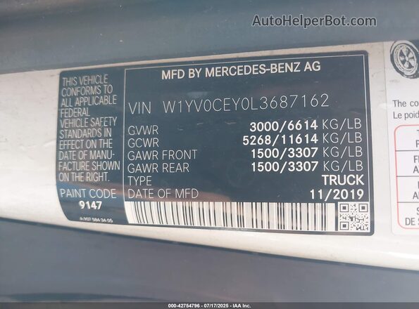 W1YV0CEY0L3687162 2020 MERCEDES-BENZ METRIS White Widok komory silnika