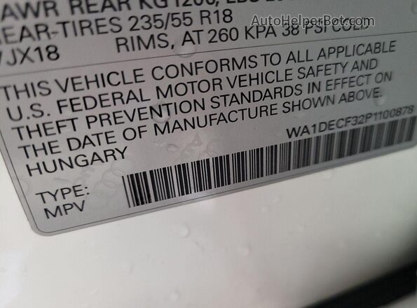 WA1DECF32P1100878 2023 AUDI Q3  Vista trasera