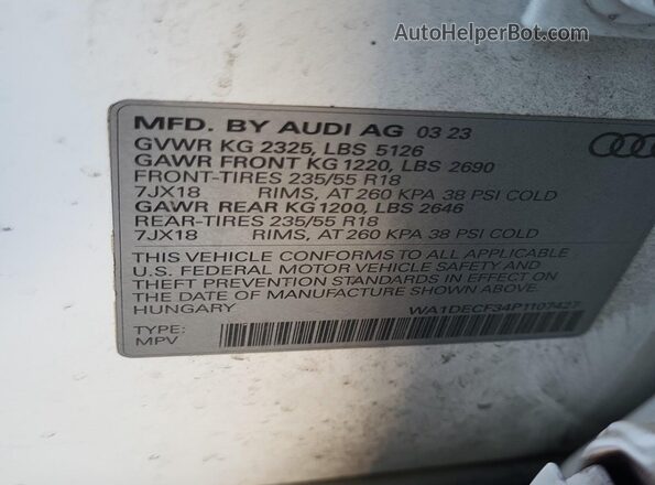 WA1DECF34P1107427 2023 AUDI Q3  
