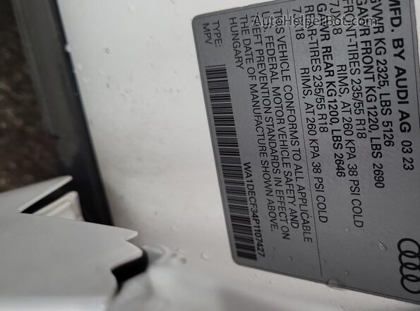 WA1DECF34P1107427 2023 AUDI Q3  