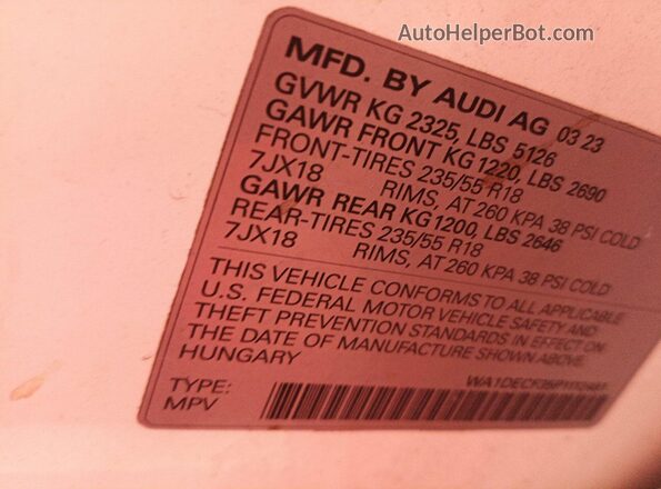 WA1DECF35P1112491 2023 AUDI Q3  წინა პანელის ხედი