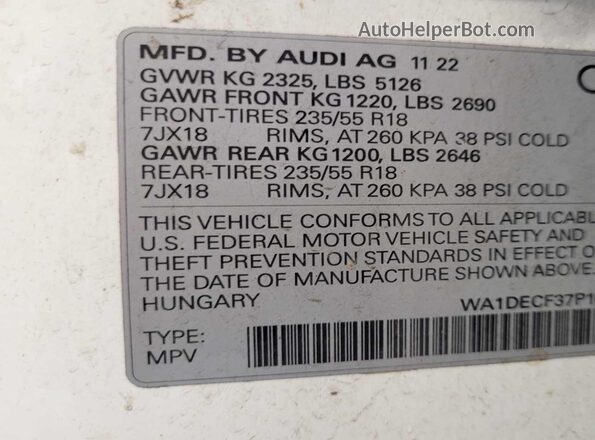 WA1DECF37P1064251 2023 AUDI Q3  