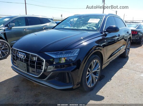 WA1FVAF12MD029817 2021 AUDI Q8 Black წინა მარცხენა ხედი სამი მეოთხედიდან