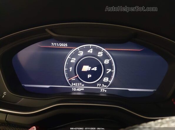 WAUB4AF43KA005782 2019 AUDI S4 Серый Вид задних сидений