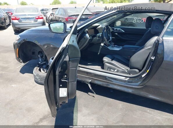 WBA23AT04NCJ11994 2022 BMW 4 SERIES Black წინა სალონის ხედი