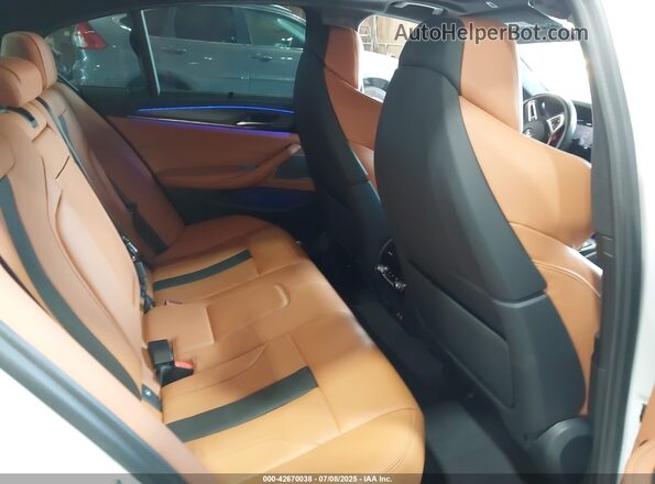 WBS83CH00PCL75372 2023 BMW M5 White Vista de la etiqueta del VIN