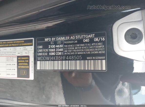 WDDWJ4KB5HF448505 2017 MERCEDES-BENZ C-CLASS Black 