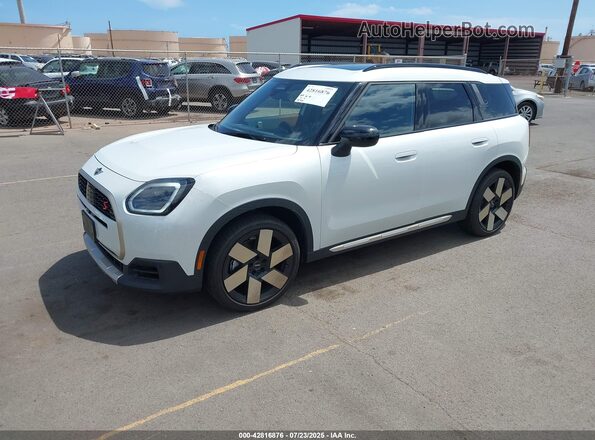WMZ23GA07S7S44889 2025 MINI COUNTRYMAN White Առջևի ձախ երեք քառորդ տեսարան