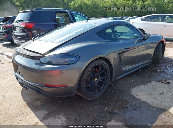 WP0AB2A80JS278434 2018 PORSCHE CAYMAN Серый Задняя правая четверть