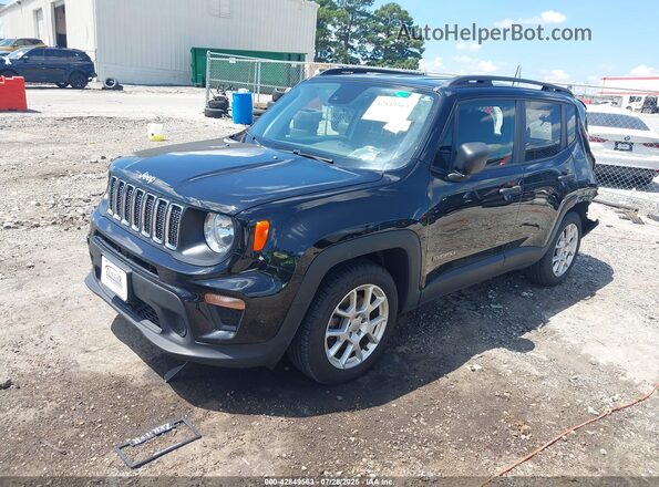 ZACNJCAB1MPM26121 2021 JEEP RENEGADE Black Առջևի ձախ երեք քառորդ տեսարան