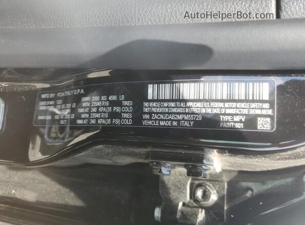 ZACNJDAB2MPM55729 2021 JEEP RENEGADE Black Вид підкапотного простору