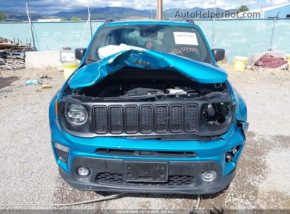 ZACNJDB11MPN35156 2021 JEEP RENEGADE Blue Front view