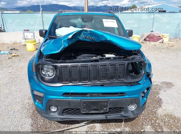 ZACNJDB11MPN35156 2021 JEEP RENEGADE Blue Instrument cluster view